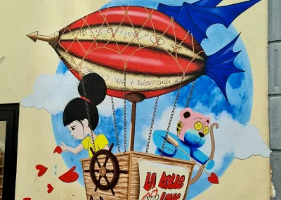 collage réalisé à la colle sur loup